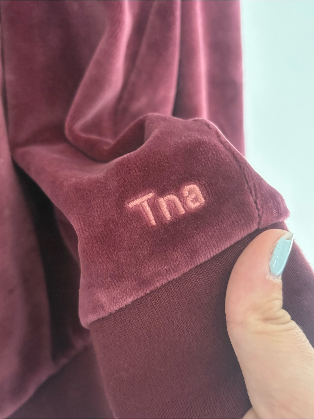 TNA by Aritzia Velour Pullover Hoodie — Size XL - Picture 2 of 6